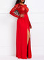 Sexy Expansion Round Neck Cut Out Polyester Maxi Dresses (Style V201216)