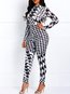Maxi Slim Casual Color Block Polyester Jumpsuit (Style V201220)