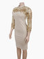 Elegant Bodycon Plain Patchwork Polyester Bodycon Dresses (Style V201234)