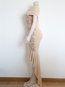 Elegant Off The Shoulder Plain Asymmetrical Polyester Maxi Dresses (Style V201235)