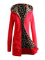 Hooded Midi Slim Casual Cotton Blends Hoodie (Style V201249)