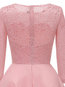 Elegant Trumpet Round Neck Patchwork Polyester Knee Length Dresses (Style V201254)