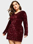 Sexy Bodycon V-neck Sequin Bodycon Dresses (Style V201255)