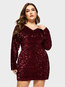 Sexy Bodycon V-neck Sequin Bodycon Dresses (Style V201255)