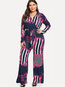 Maxi Slim Casual Floral Cotton Jumpsuit (Style V201261)