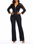Maxi Slim Date Night Polyester Zipper Jumpsuit (Style V201287)