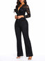 Maxi Slim Date Night Polyester Zipper Jumpsuit (Style V201287)