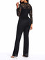 Maxi Slim Date Night Polyester Zipper Jumpsuit (Style V201287)