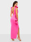 Sports V-neck Plain Asymmetrical Polyester Maxi Dresses (Style V201307)
