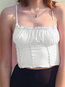 Short Slim Sexy Plain Polyester Tank Top (Style V201312)