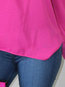 Standard Loose Sexy Plain Polyester Blouse (Style V201318)