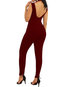 Maxi Skinny Plain Polyester Backless Jumpsuit (Style V201323)
