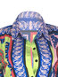 Shawl Collar Midi Casual Polyester Pattern Blouse (Style V201336)