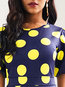 Western Bodycon Round Neck Print Satin Work Dresses (Style V201352)
