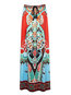 Ankle Length Fit and Flare Fashion Polyester Geometric Skirt (Style V201356)