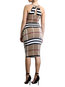 Fashion Bodycon Plaid Patchwork Polyester Knee Length Dresses (Style V201357)