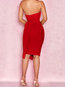 Fashion Bodycon Plain Patchwork Casual Dresses (Style V201371)