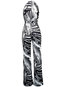 Maxi Fashion Zebra Stripe Polyester Pattern Jumpsuit (Style V201373)
