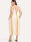 Sexy Expansion Striped Print Polyester Midi Dresses (Style V201384)