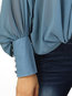 Standard Loose Elegant Plain Polyester Blouse (Style V201403)