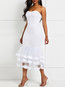 Fashion Mermaid Plain Asymmetrical Polyester Casual Dresses (Style V201418)