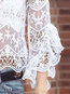 Standard Slim Sexy Polyester Lace Blouse (Style V201420)