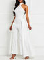 Maxi Slim Western Plain Polyester Jumpsuit (Style V201435)
