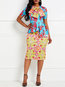 Western Bodycon Floral Print Polyester Bodycon Dresses (Style V201439)