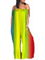Maxi Loose Casual Gradient Polyester Jumpsuit (Style V201441)