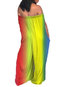 Maxi Loose Casual Gradient Polyester Jumpsuit (Style V201441)
