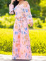 Loose Casual Floral Polyester Pattern Jumpsuit (Style V201471)