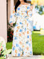 Loose Casual Floral Polyester Pattern Jumpsuit (Style V201471)