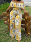 Maxi Slim Date Night Floral Pattern Jumpsuit (Style V201483)