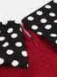 Fashion A-line Off The Shoulder Polka Dot Patchwork Casual Dresses (Style V201489)