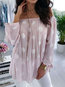 Midi Loose Polka Dot Chiffon Pattern Blouse (Style V201497)