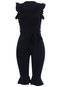 Knee Length Slim Casual Plain Cotton Jumpsuit (Style V201499)
