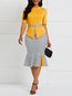 Western Mermaid Color Block Patchwork Work Dresses (Style V201515)