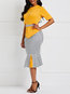 Western Mermaid Color Block Patchwork Work Dresses (Style V201515)