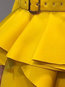 Fashion Bodycon V-neck Wavy Edge Polyester Bodycon Dresses (Style V201550)