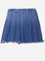 Mini Pleated Cotton Blends Skirt (Style V201579)