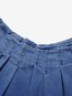 Mini Pleated Cotton Blends Skirt (Style V201579)