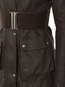 Stand Collar Slim Plain Polyester Belt Coat (Style V201602)