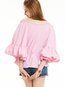 Off The Shoulder Slim Date Night Polyester Ruffle Blouse (Style V201619)