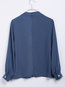 Standard Straight Office Plain Polyester Blouse (Style V201622)