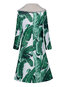 Shawl Collar Elegant Floral Polyester Pattern Coat (Style V201635)