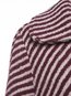 Shawl Collar Midi Straight Striped Wool Blends Coat (Style V201639)