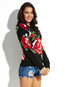Round Neck Straight Plants Knitted Pattern Sweater (Style V201644)