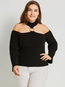 Standard Slim Date Night Cotton Hollow Out Sweater (Style V201647)
