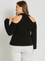 Standard Slim Date Night Cotton Hollow Out Sweater (Style V201647)
