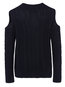 Round Neck Standard Slim Date Night Woolen Fabric Sweater (Style V201654)